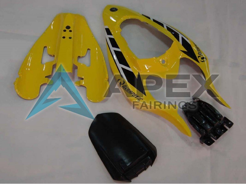 Yellow White Glossy Black - Yamaha R1 / YZF-R1 (2004-2006) ABS Fairings | Apex Fairings — view 4