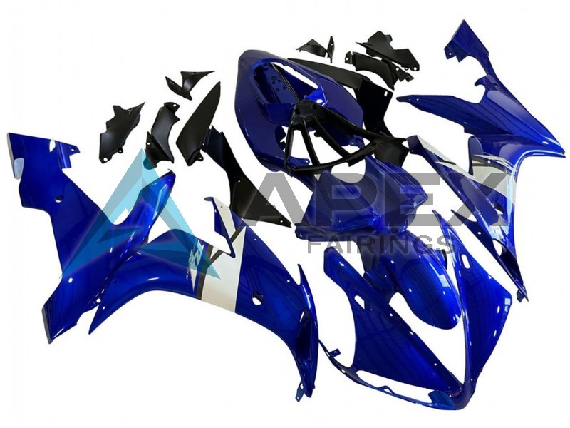 Blue White - Yamaha R1 / YZF-R1 (2004-2006) ABS Fairings | Apex Fairings — view 2