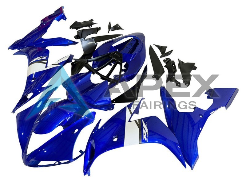 Blue White - Yamaha R1 / YZF-R1 (2004-2006) ABS Fairings | Apex Fairings — view 3