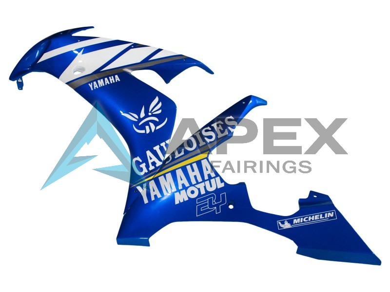 Blue White Yellow Motul Gauloises 46 - Yamaha R1 / YZF-R1 (2004-2006) ABS Fairings | Apex Fairings — view 4