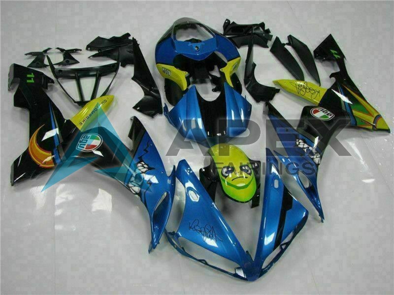 Blue Yellow Shark - Yamaha R1 / YZF-R1 (2004-2006) ABS Fairings | Apex Fairings — view 3