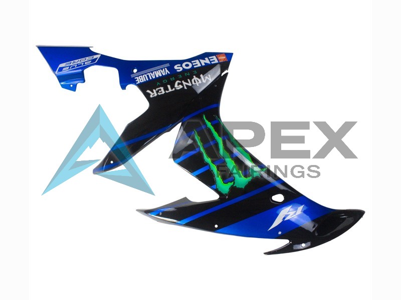 Blue Black Yellow Green Monster Yamalube ENEOS 69 - Yamaha R1 / YZF-R1 (2004-2006) ABS Fairings | Apex Fairings — view 4