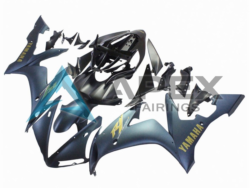 Dark Blue Gold Decals - Yamaha R1 / YZF-R1 (2004-2006) ABS Fairings | Apex Fairings — view 2