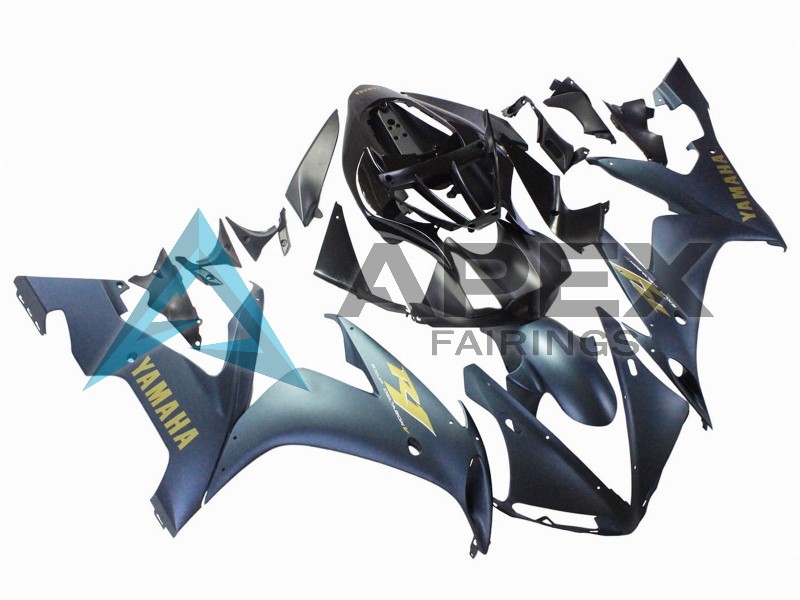 Dark Blue Gold Decals - Yamaha R1 / YZF-R1 (2004-2006) ABS Fairings | Apex Fairings — view 3