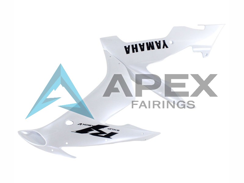 Pearl White Black Decals - Yamaha R1 / YZF-R1 (2004-2006) ABS Fairings | Apex Fairings — view 4