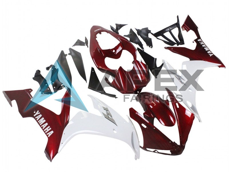 Red White - Yamaha R1 / YZF-R1 (2004-2006) ABS Fairings | Apex Fairings — view 3