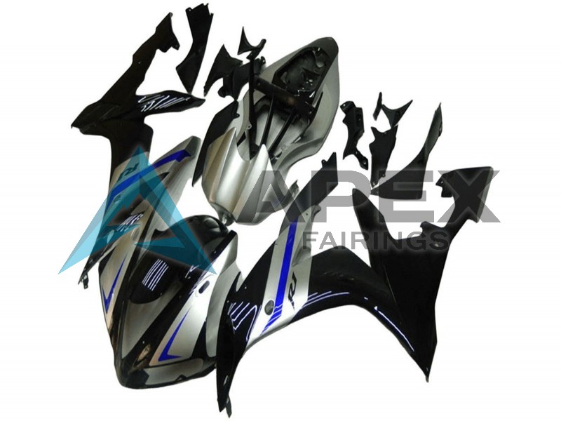 Silver Blue Black - Yamaha R1 / YZF-R1 (2004-2006) ABS Fairings | Apex Fairings — view 3