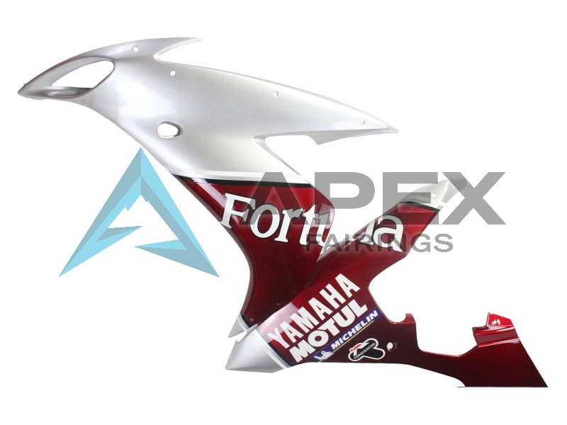 Silver Red Fortuna Motul - Yamaha R1 / YZF-R1 (2004-2006) ABS Fairings | Apex Fairings — view 4