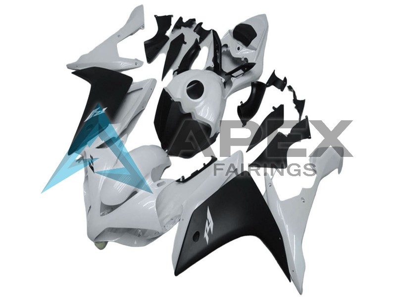 White Matte Black - Yamaha R1 / YZF-R1 (2007-2008) ABS Fairings | Apex Fairings — view 2