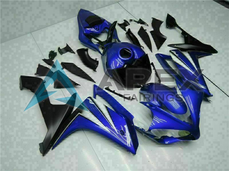 Blue White Black - Yamaha R1 / YZF-R1 (2007-2008) ABS Fairings | Apex Fairings — view 2