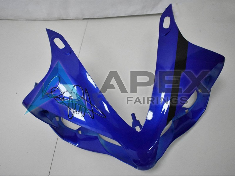 Blue Yellow Black Shark - Yamaha R1 / YZF-R1 (2007-2008) ABS Fairings | Apex Fairings — view 4