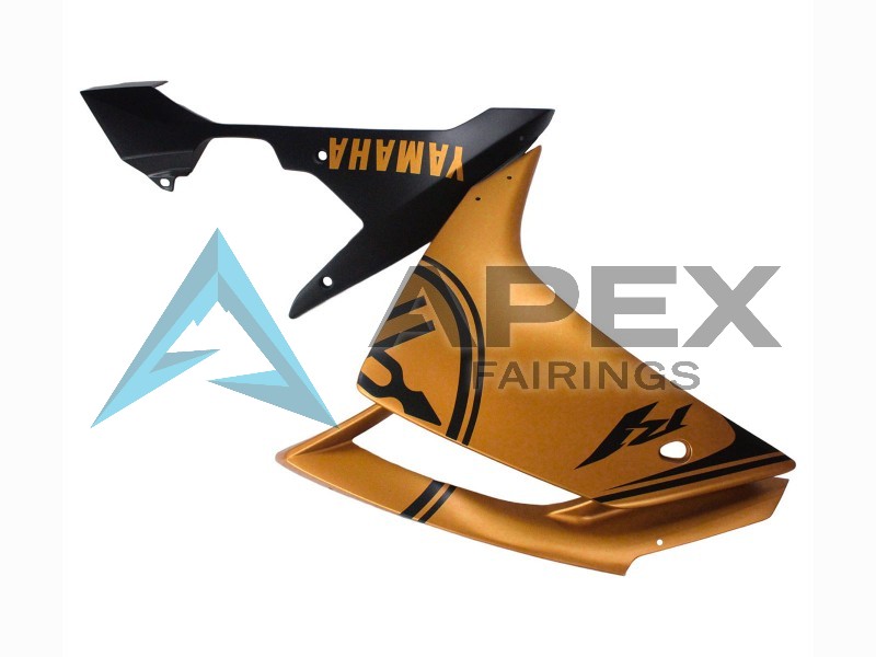 Gold Black - Yamaha R1 / YZF-R1 (2007-2008) ABS Fairings | Apex Fairings — view 4