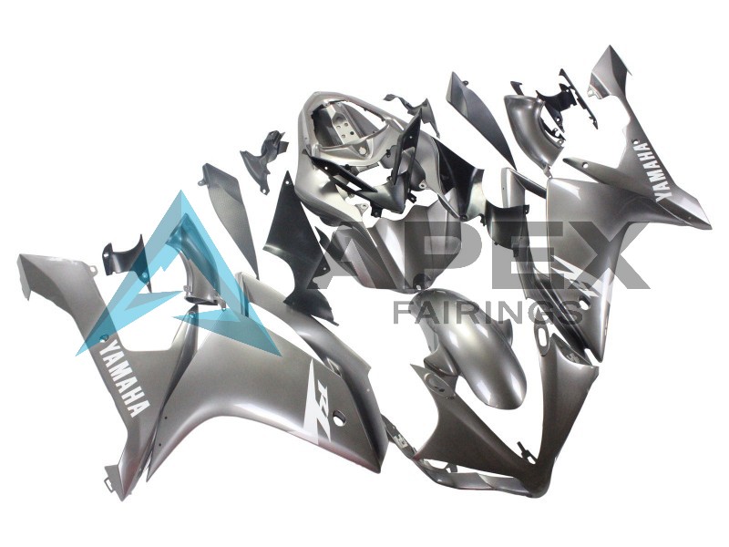 Grey - Yamaha R1 / YZF-R1 (2007-2008) ABS Fairings | Apex Fairings — view 2