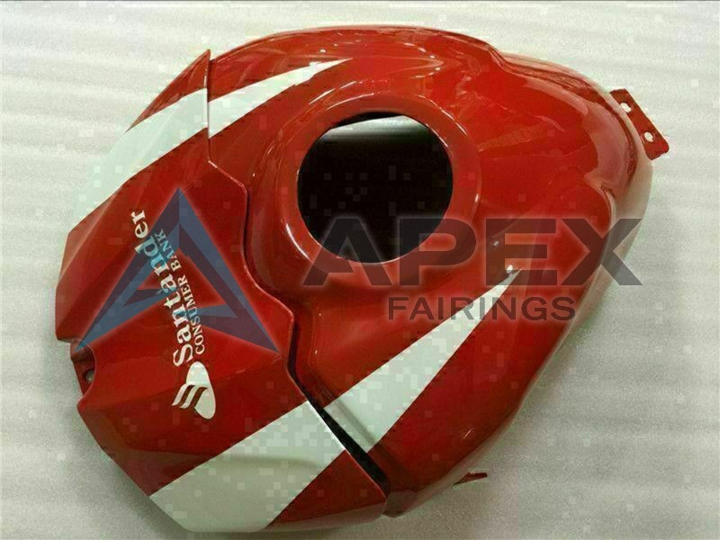 Red White Black Fimer Santander 46 - Yamaha R1 / YZF-R1 (2007-2008) ABS Fairings | Apex Fairings — view 4