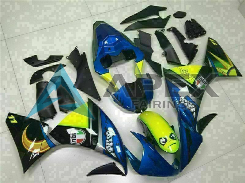 Blue Yellow Shark - Yamaha R1 / YZF-R1 (2009-2011) ABS Fairings | Apex Fairings — view 3