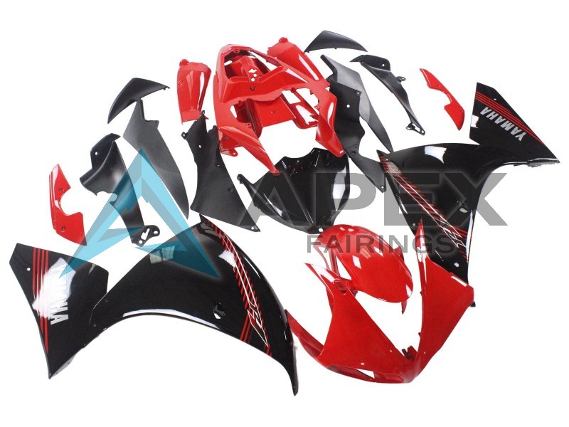 Red Black - Yamaha R1 / YZF-R1 (2009-2011) ABS Fairings | Apex Fairings — view 2