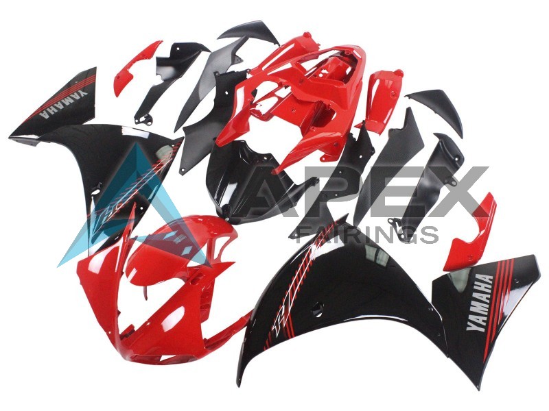 Red Black - Yamaha R1 / YZF-R1 (2009-2011) ABS Fairings | Apex Fairings — view 3