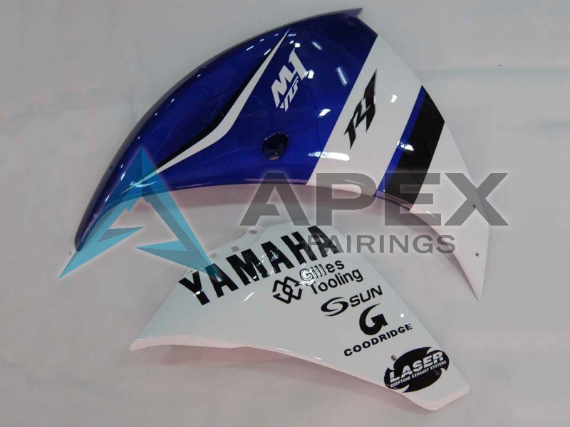White Blue Black M1 - Yamaha R1 / YZF-R1 (2009-2011) ABS Fairings | Apex Fairings — view 4