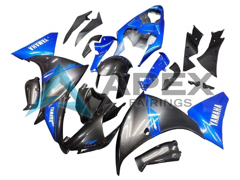 Blue Glossy Black - Yamaha R1 / YZF-R1 (2012-2014) ABS Fairings | Apex Fairings — view 2