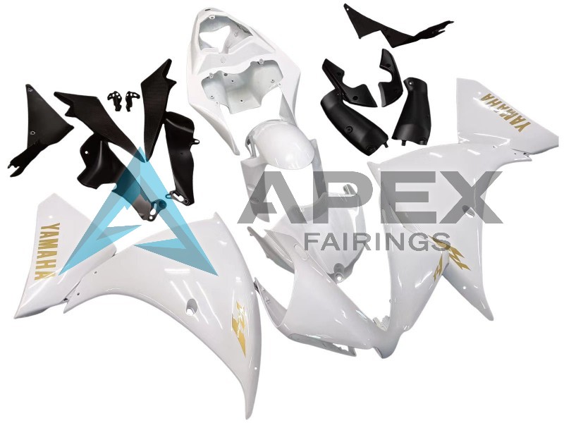 White Gold Decals - Yamaha R1 / YZF-R1 (2012-2014) ABS Fairings | Apex Fairings — view 3