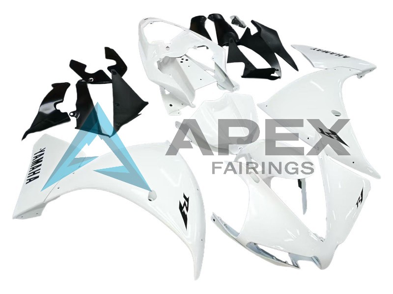 White - Yamaha R1 / YZF-R1 (2012-2014) ABS Fairings | Apex Fairings — view 2