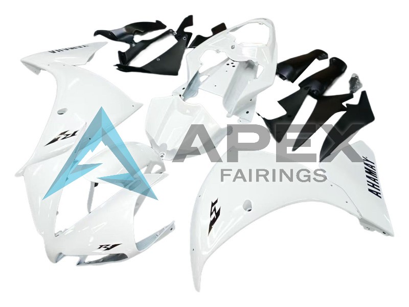 White - Yamaha R1 / YZF-R1 (2012-2014) ABS Fairings | Apex Fairings — view 3