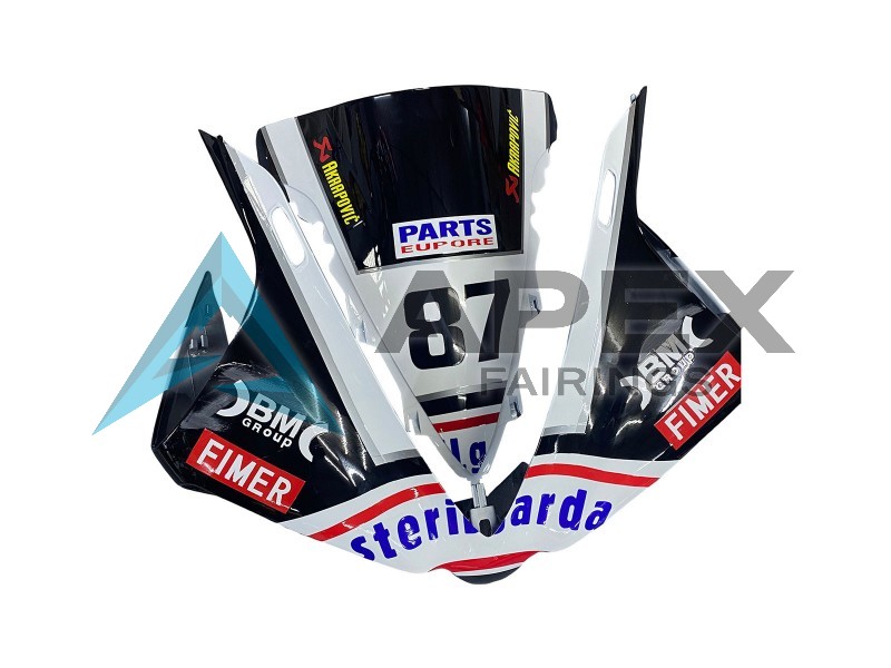 Glossy Black White Red Fimer Yamalube Sterilgarda 87 - Yamaha R1 / YZF-R1 (2012-2014) ABS Fairings | Apex Fairings — view 4