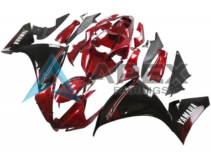 Red Glossy Black - Yamaha R1 / YZF-R1 (2012-2014) ABS Fairings | Apex Fairings — view 2