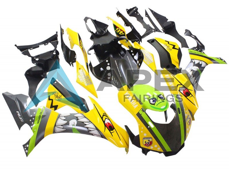 Yellow Green Shark - Yamaha R1 / YZF-R1 (2015-2019) ABS Fairings | Apex Fairings — view 2