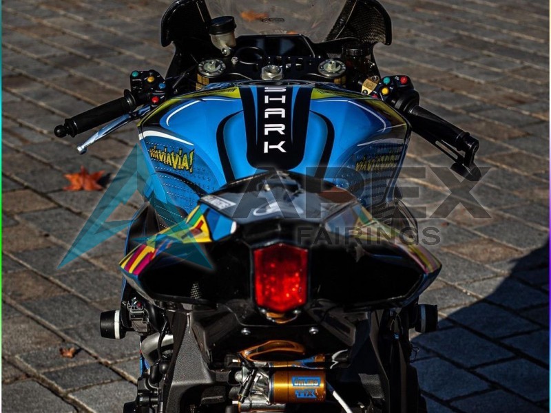 Blue Yellow Shark - Yamaha R1 / YZF-R1 (2015-2019) ABS Fairings | Apex Fairings — view 4
