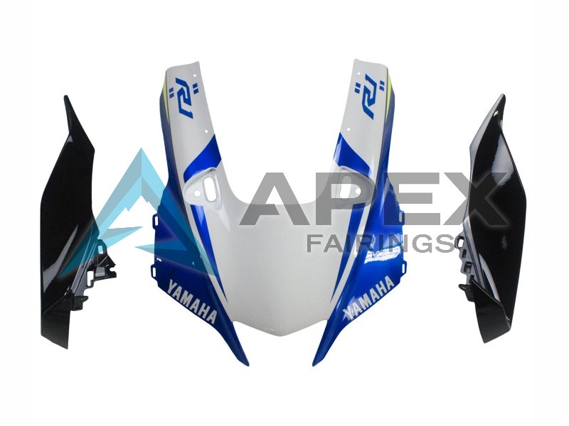 White Blue Neon Yellow Glossy Black - Yamaha R1 / YZF-R1 (2020-2026) ABS Fairings | Apex Fairings — view 4