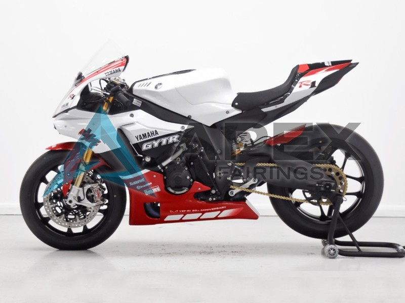White Red GYTR - Yamaha R1 / YZF-R1 (2020-2026) ABS Fairings | Apex Fairings — view 2