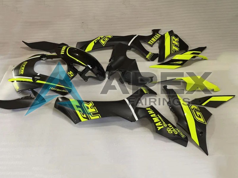 Glossy Black Fluorescent Yellow - Yamaha R1 / YZF-R1 (2020-2026) ABS Fairings | Apex Fairings — view 4