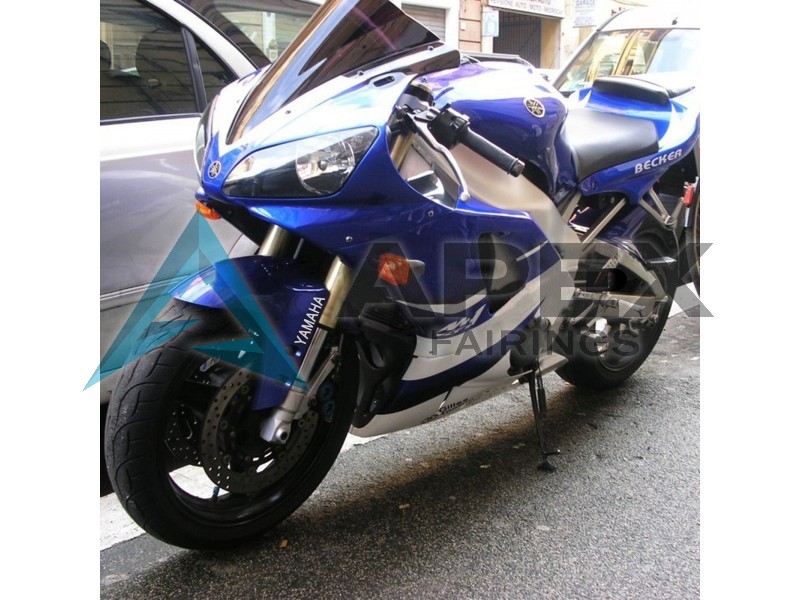 White Blue Black - Yamaha R1 / YZF-R1 (1998-1999) ABS Fairings | Apex Fairings — view 4