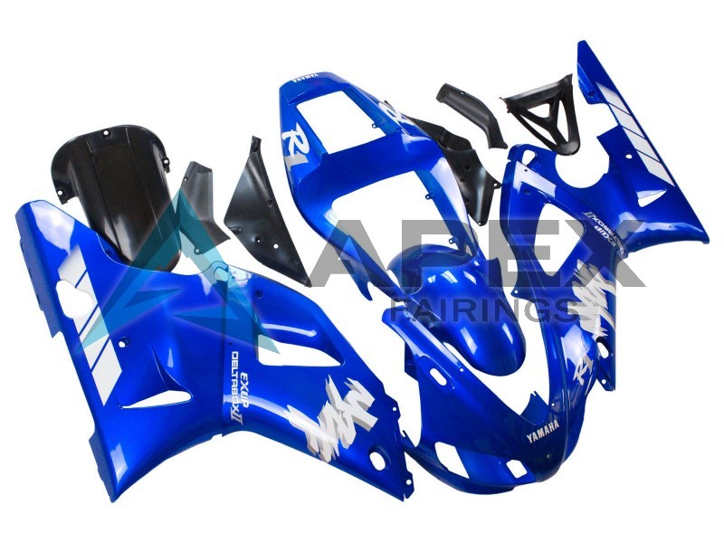 Blue White - Yamaha R1 / YZF-R1 (1998-1999) ABS Fairings | Apex Fairings — view 2