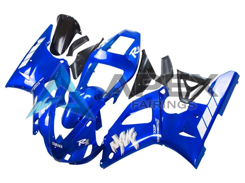 Blue White - Yamaha R1 / YZF-R1 (1998-1999) ABS Fairings | Apex Fairings — view 3