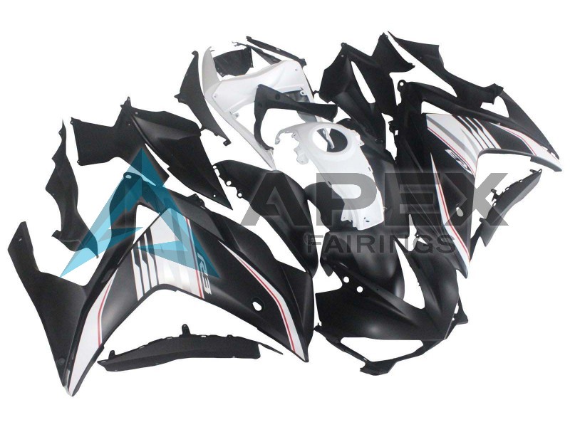White Red Matte Black - Yamaha R3 / R25 / YZF-R3 / YZF-R25 (2015-2018) ABS Fairings | Apex Fairings — view 3