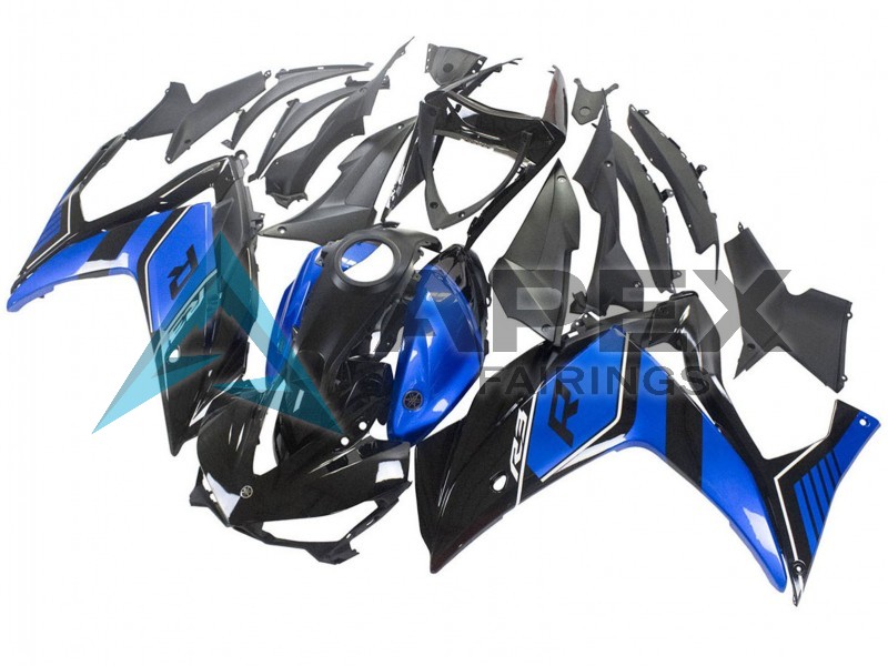Blue Glossy Black - Yamaha R3 / R25 / YZF-R3 / YZF-R25 (2015-2018) ABS Fairings | Apex Fairings — view 2