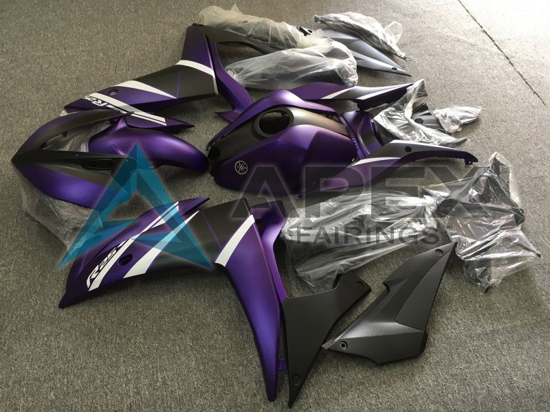 White Purple Matte Black - Yamaha R3 / R25 / YZF-R3 / YZF-R25 (2015-2018) ABS Fairings | Apex Fairings — view 2