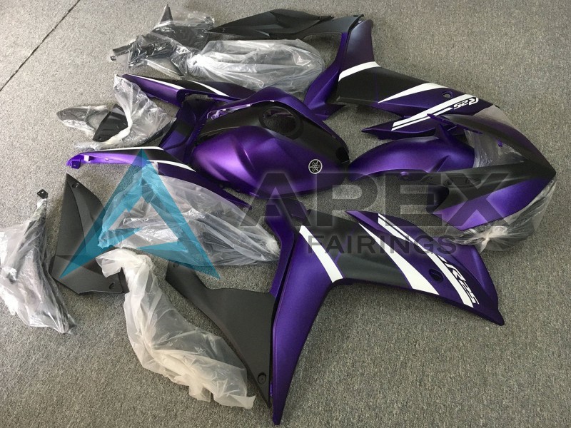 White Purple Matte Black - Yamaha R3 / R25 / YZF-R3 / YZF-R25 (2015-2018) ABS Fairings | Apex Fairings — view 3