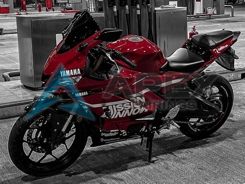 Dark Red White Silver Black Valsir - Yamaha R3 / R25 / YZF-R3 / YZF-R25 (2019-2021) ABS Fairings | Apex Fairings — view 2