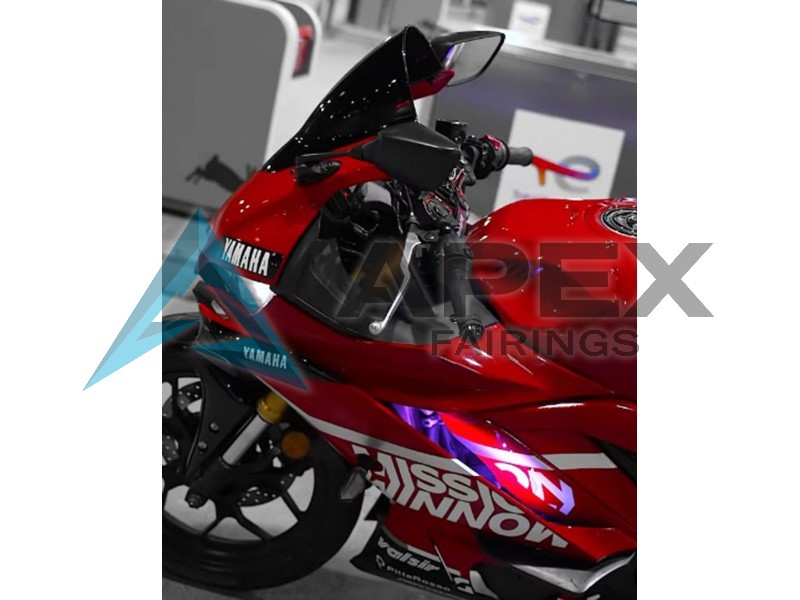 Dark Red White Silver Black Valsir - Yamaha R3 / R25 / YZF-R3 / YZF-R25 (2019-2021) ABS Fairings | Apex Fairings — view 4