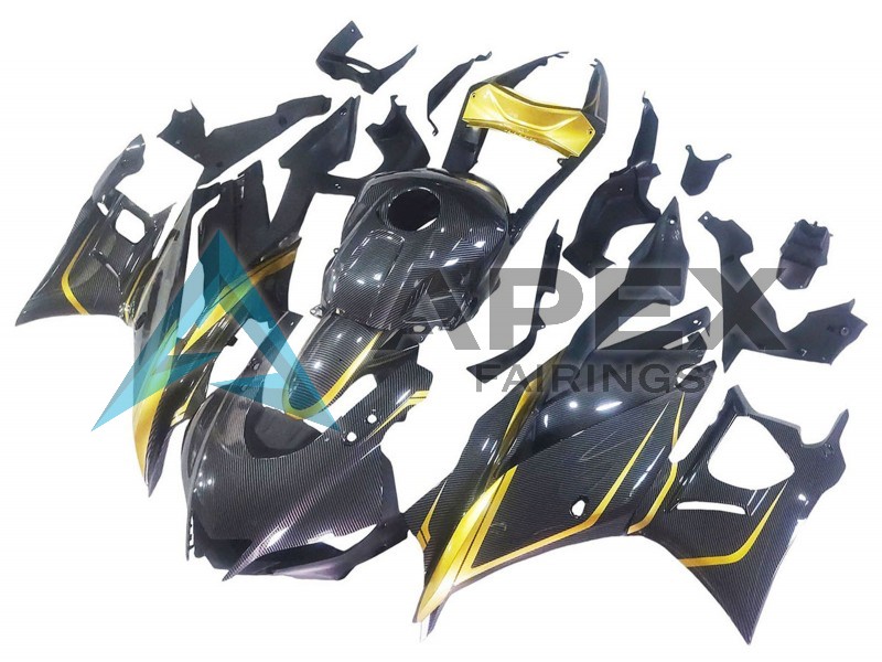 Glod Black Carbon Fiber - Yamaha R3 / R25 / YZF-R3 / YZF-R25 (2019-2021) ABS Fairings | Apex Fairings — view 2