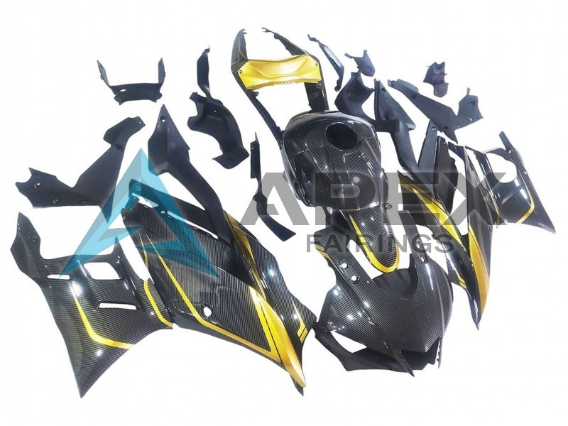 Glod Black Carbon Fiber - Yamaha R3 / R25 / YZF-R3 / YZF-R25 (2019-2021) ABS Fairings | Apex Fairings — view 3