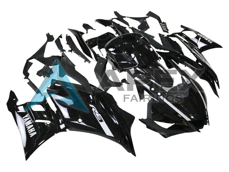 Glossy Black White - Yamaha R3 / R25 / YZF-R3 / YZF-R25 (2019-2021) ABS Fairings | Apex Fairings — view 3