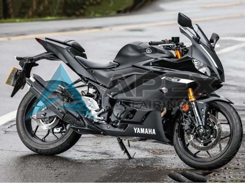 Matte Black Silver - Yamaha R3 / R25 / YZF-R3 / YZF-R25 (2019-2021) ABS Fairings | Apex Fairings — view 2