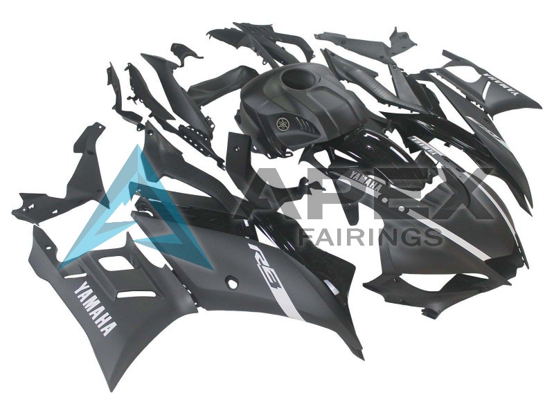 Matte Black Silver - Yamaha R3 / R25 / YZF-R3 / YZF-R25 (2019-2021) ABS Fairings | Apex Fairings — view 3