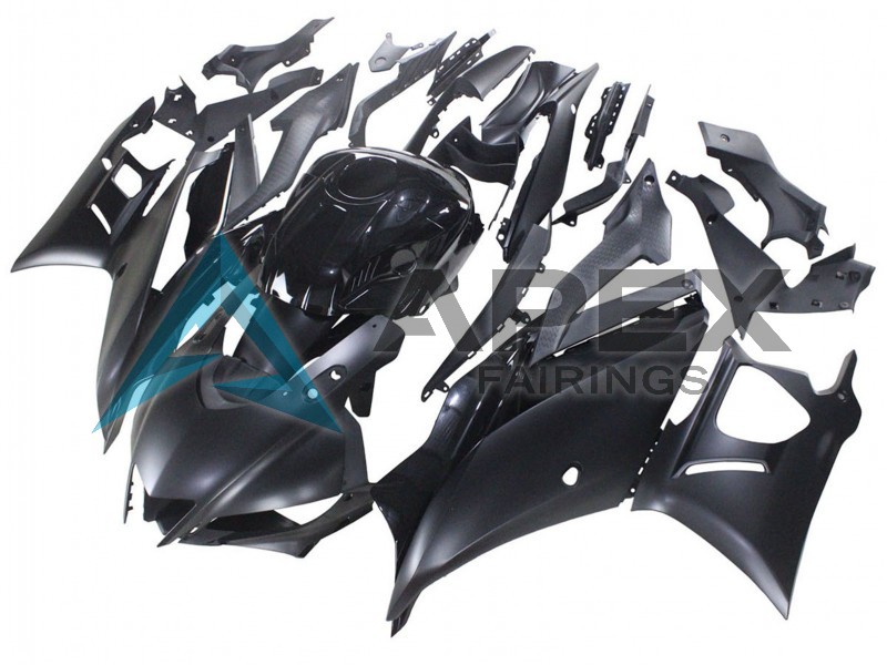 Matte Black - Yamaha R3 / R25 / YZF-R3 / YZF-R25 (2019-2021) ABS Fairings | Apex Fairings — view 3