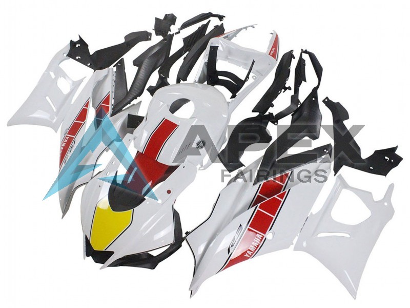 White Red Yellow Black - Yamaha R3 / R25 / YZF-R3 / YZF-R25 (2019-2021) ABS Fairings | Apex Fairings — view 3