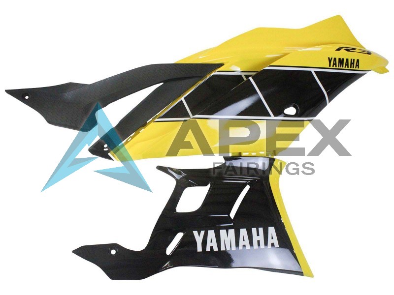 Yellow Black - Yamaha R3 / R25 / YZF-R3 / YZF-R25 (2019-2021) ABS Fairings | Apex Fairings — view 4